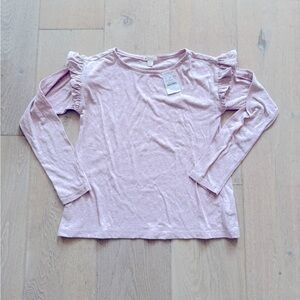 NWT Crewcuts Pink Long Sleeve Ruffle Top